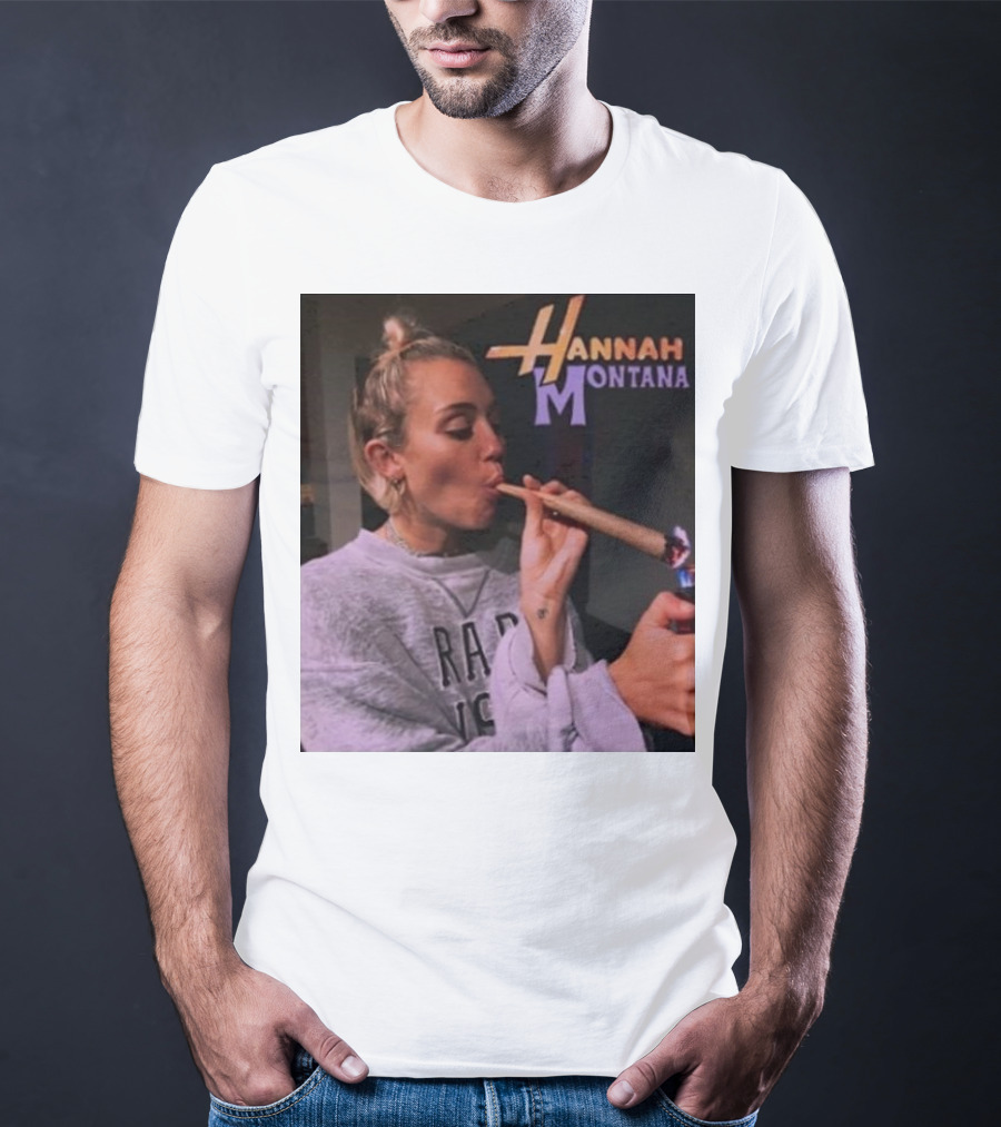 Disney Hannah Montana Smoking Weed Blunt T-Shirt
