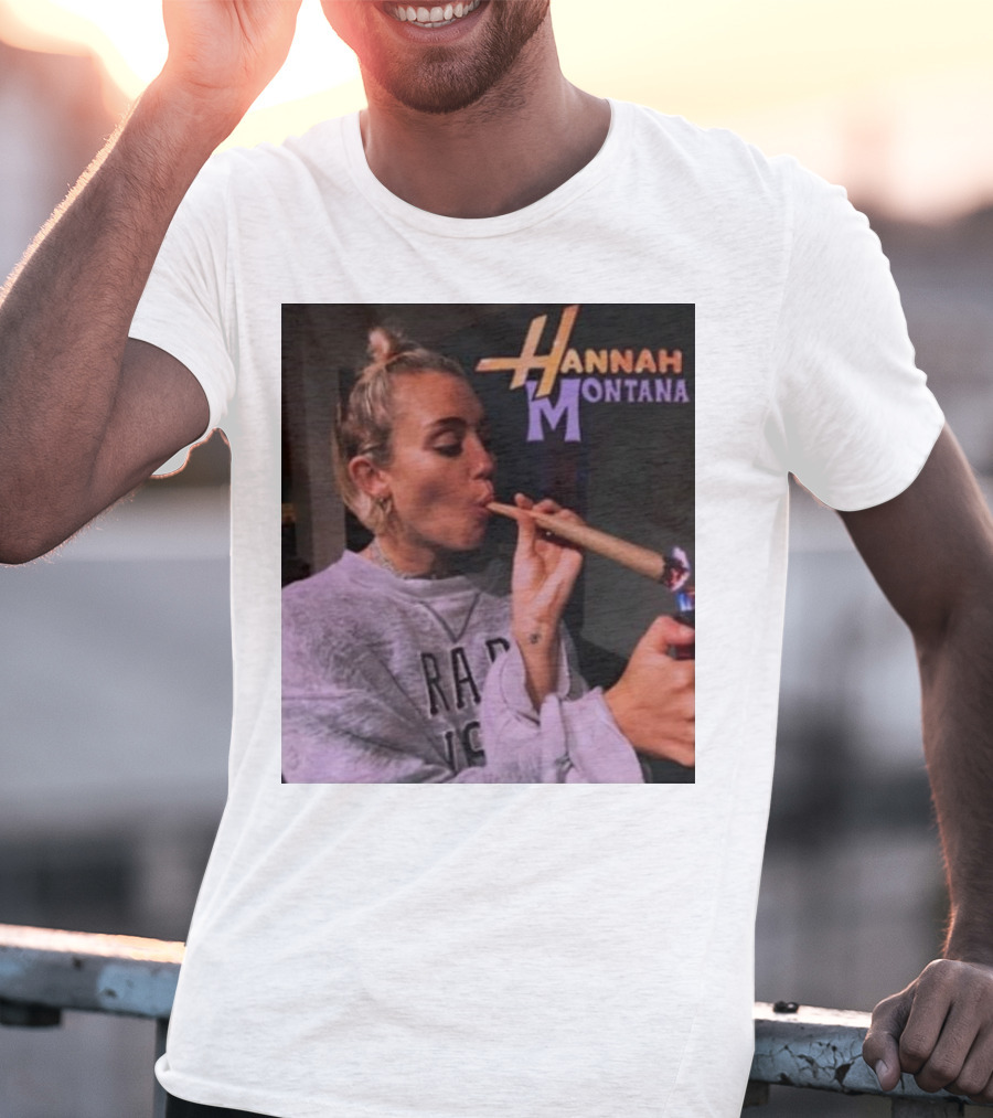 Disney Hannah Montana Smoking Weed Blunt T-Shirt