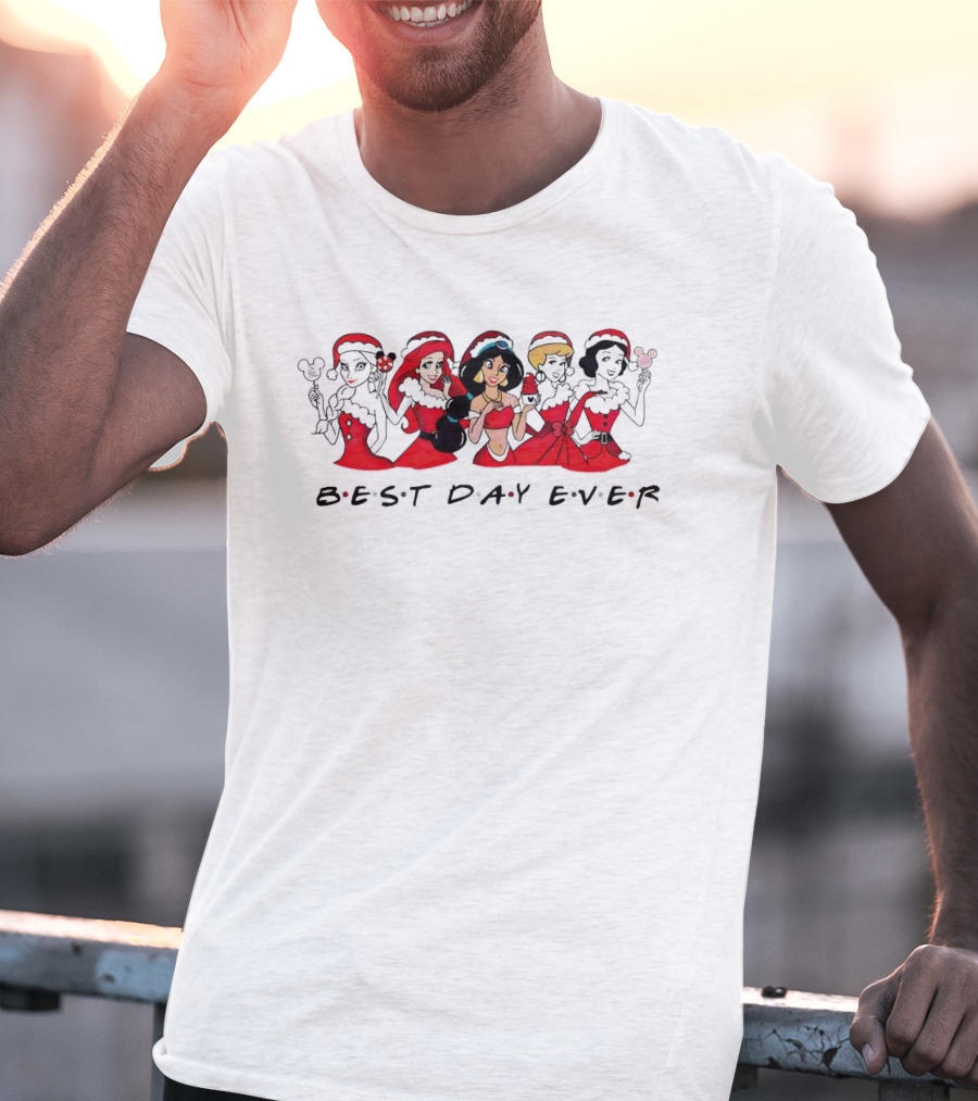 Disney Princess Friends Best Day Ever Christmas T-Shirt