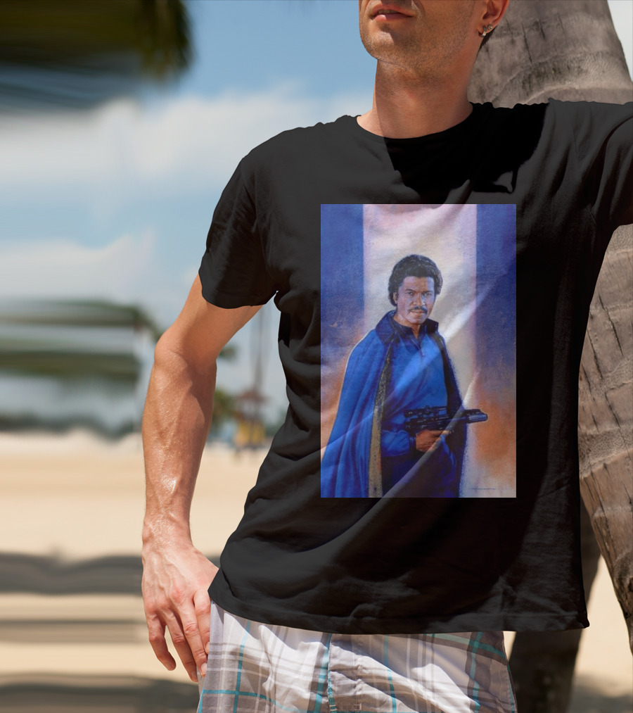 Lando Calrissian Holding Blaster Star Wars Character T-Shirt