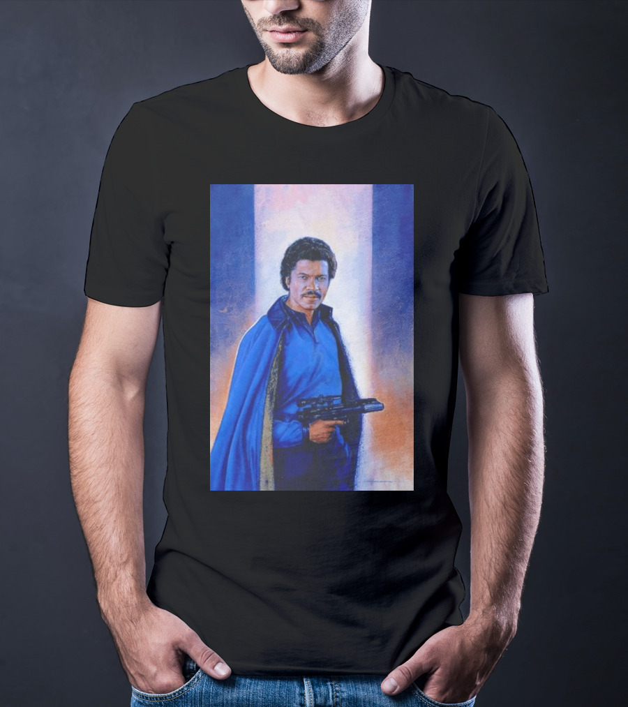 Lando Calrissian Holding Blaster Star Wars Character T-Shirt