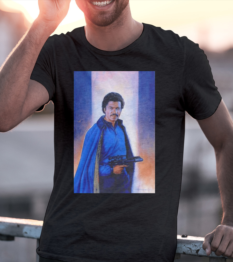 Lando Calrissian Holding Blaster Star Wars Character T-Shirt