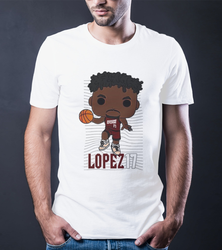 Lopez 17 Basketball Chibi Dribble T-Shirt