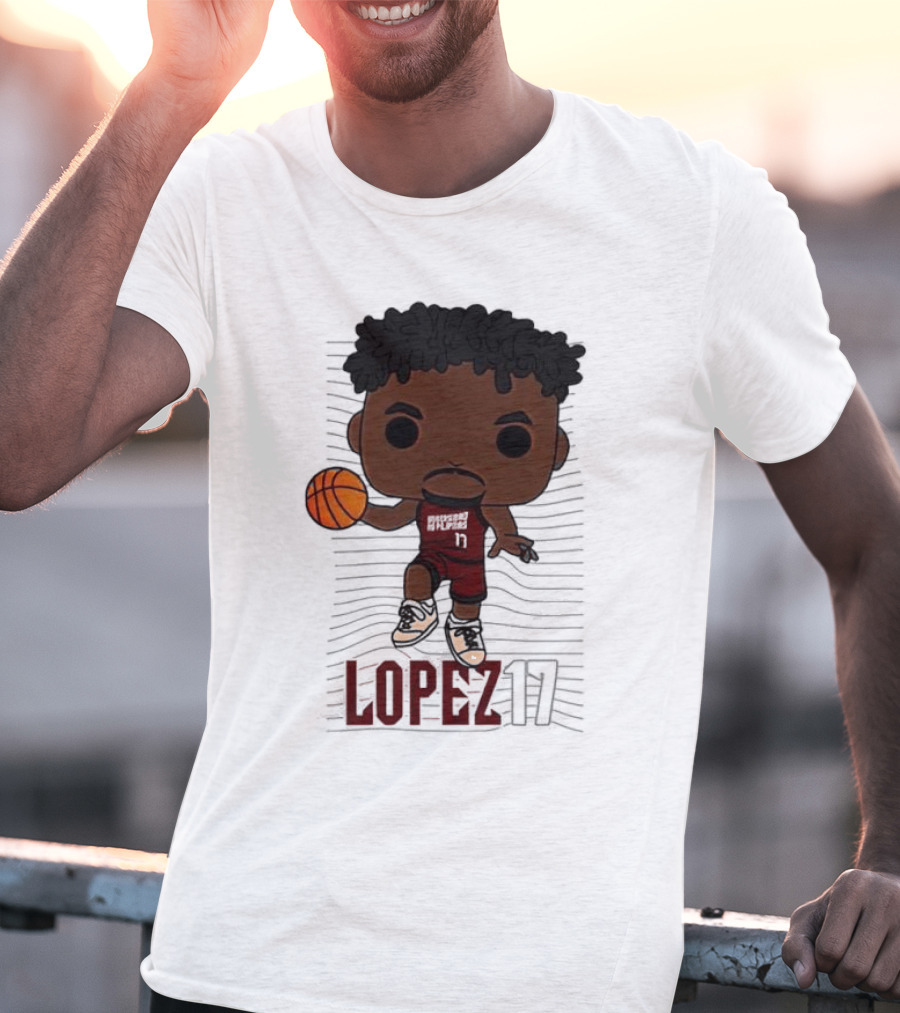 Lopez 17 Basketball Chibi Dribble T-Shirt