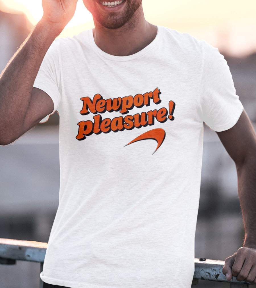 Newport Pleasure Iconic Orange Curve T-Shirt