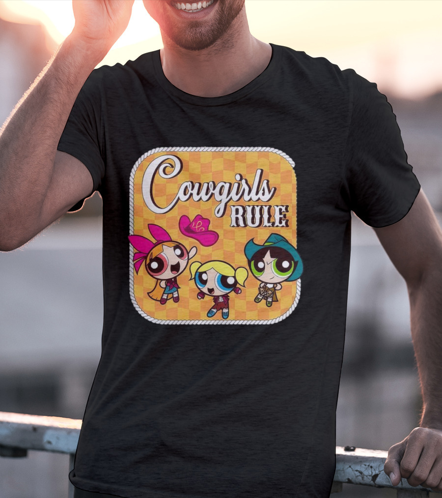 Cowgirls Rule Powerpuff Girls Western T-Shirt