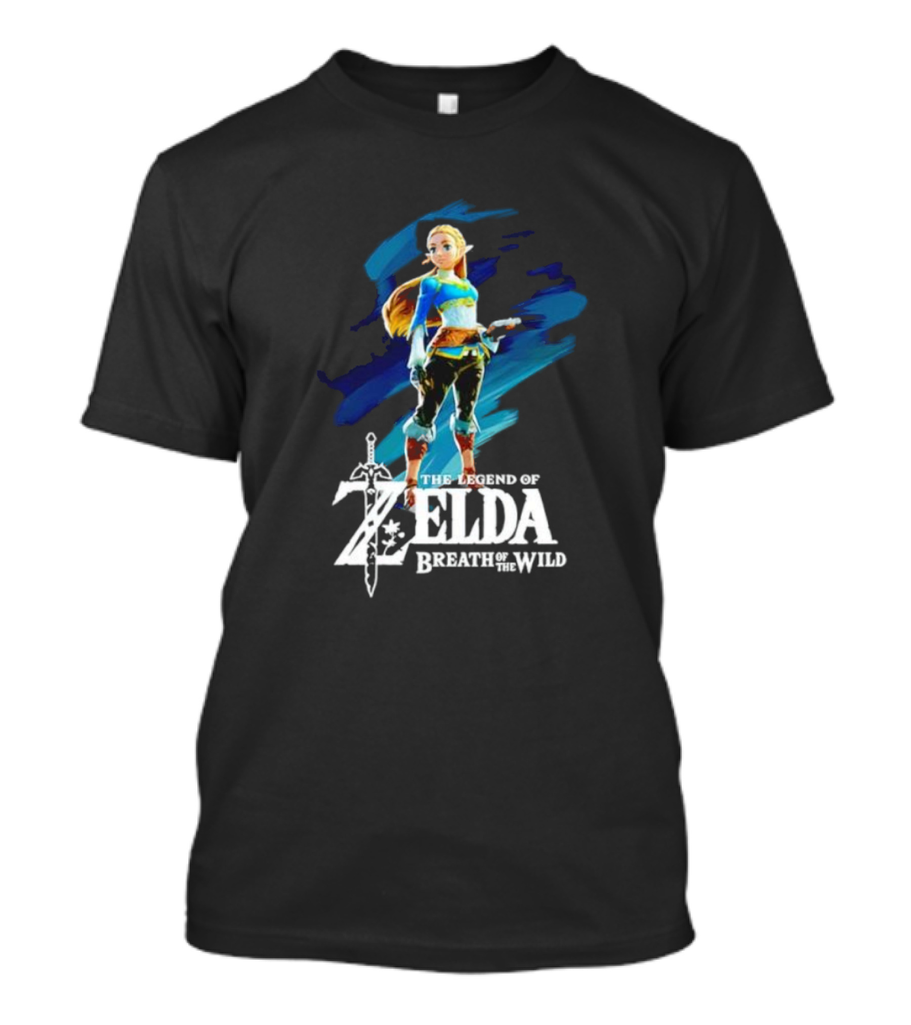 The Legend Of Zelda: Breath Of The Wild Princess Character With Master Sword T-Shirt