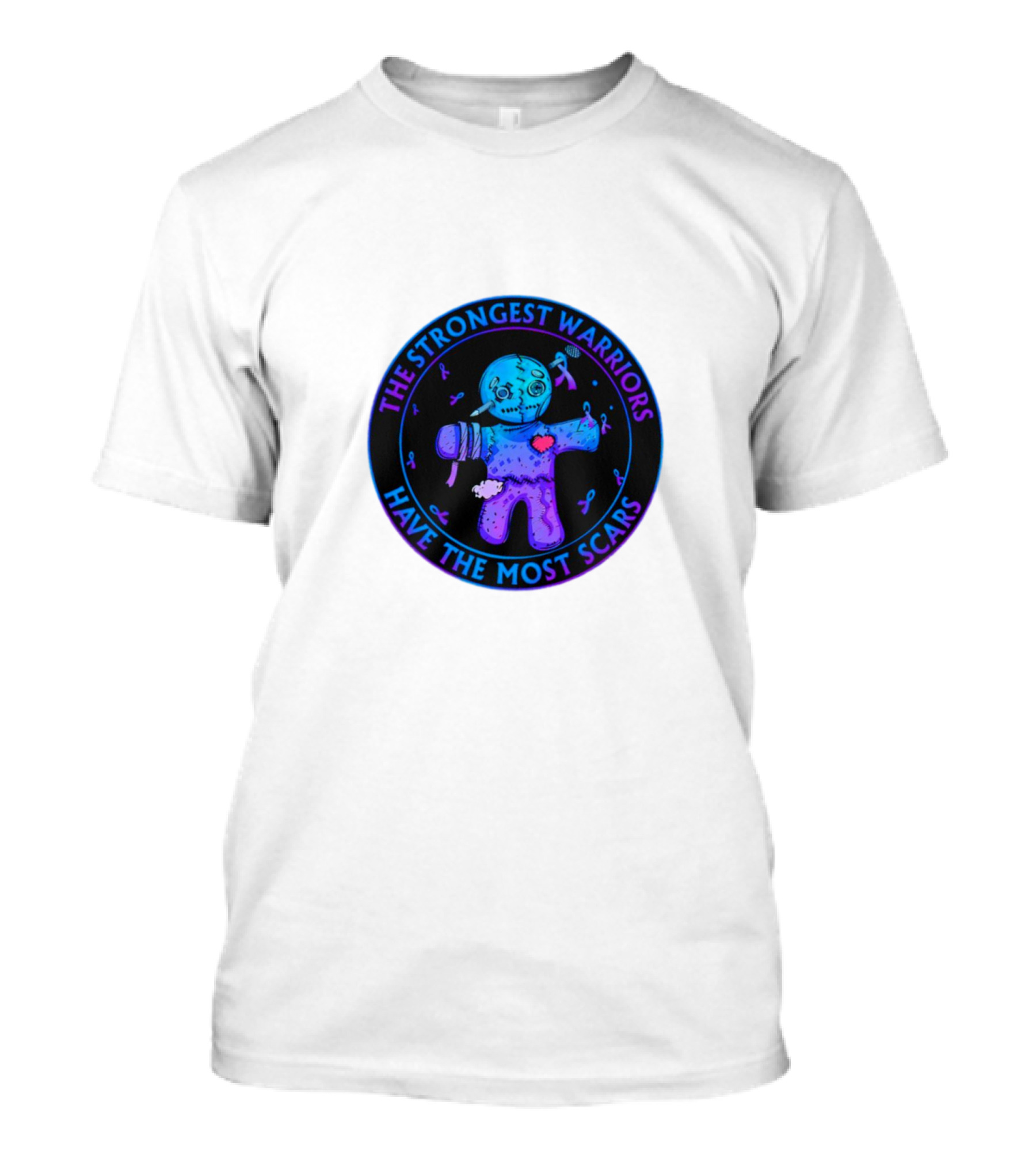 The Strongest Warriors Have The Most Scars Glowing Voodoo Doll T-Shirt