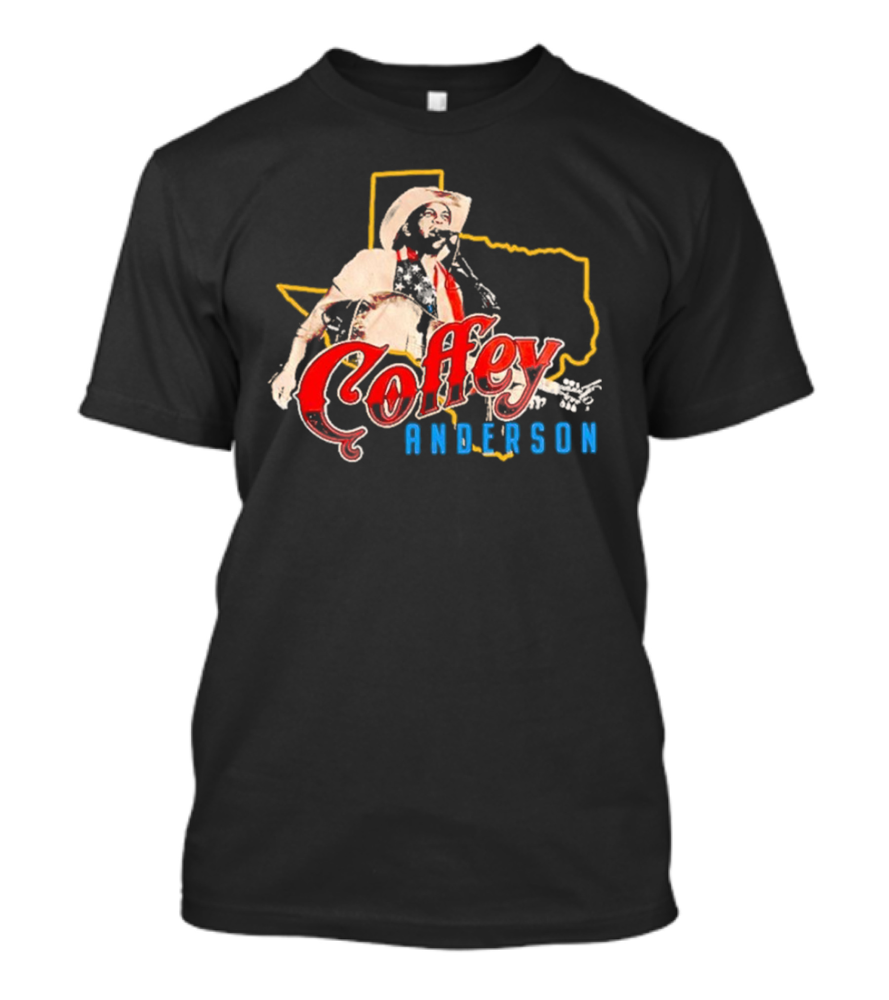 Coffey Anderson Texas Outline Cowboy Music T-Shirt