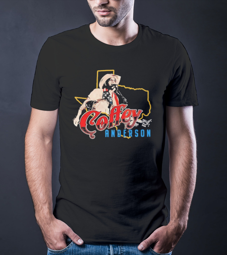 Coffey Anderson Texas Outline Cowboy Music T-Shirt