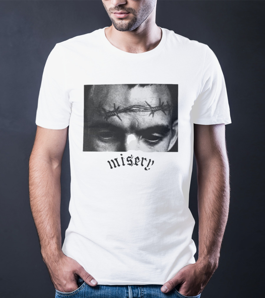 Misery Barbed Wire Forehead Face T-Shirt