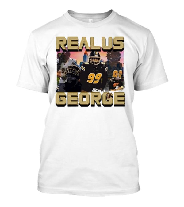 Realus George 99 Football Player Urban Skyline T-Shirt