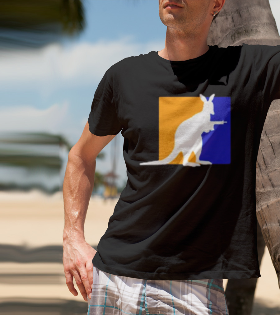 Thunder Down Under Kangaroo With Gun Australia T-Shirt
