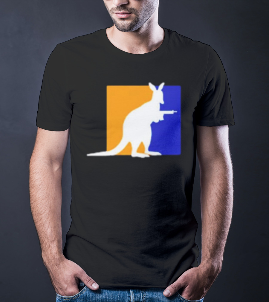 Thunder Down Under Kangaroo With Gun Australia T-Shirt