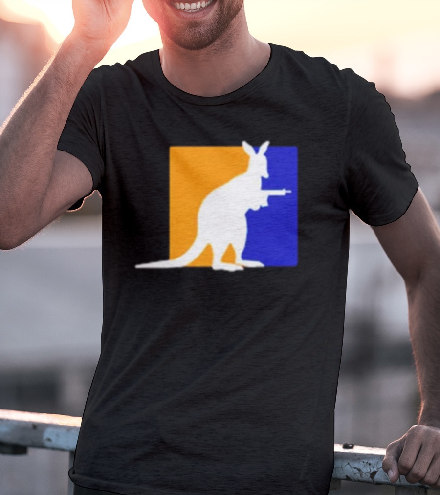 Thunder Down Under Kangaroo With Gun Australia T-Shirt