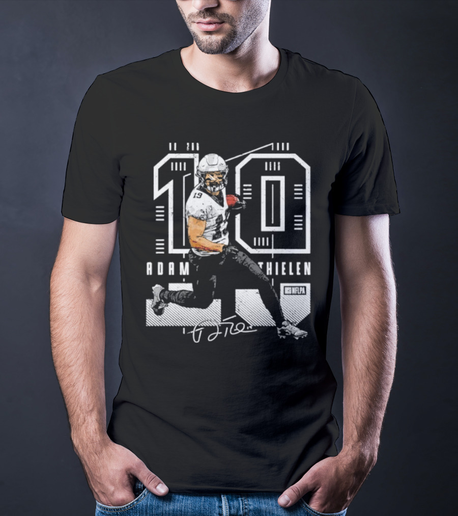 Adam Thielen Number 19 Carolina NFLPA Football Future T-Shirt