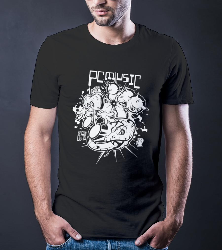 Brain Dead X PC Music Vintage Cartoon Snake And Vegetable Characters T-Shirt
