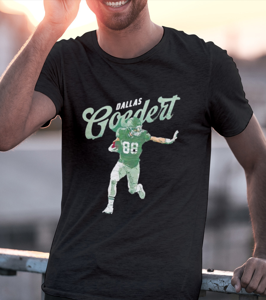 Dallas Goedert Philadelphia Eagles Football Player 88 Action Pose T-Shirt