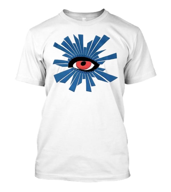House Of Errors Eye Design With Radiant Blue And Red Iconic Elements T-Shirt