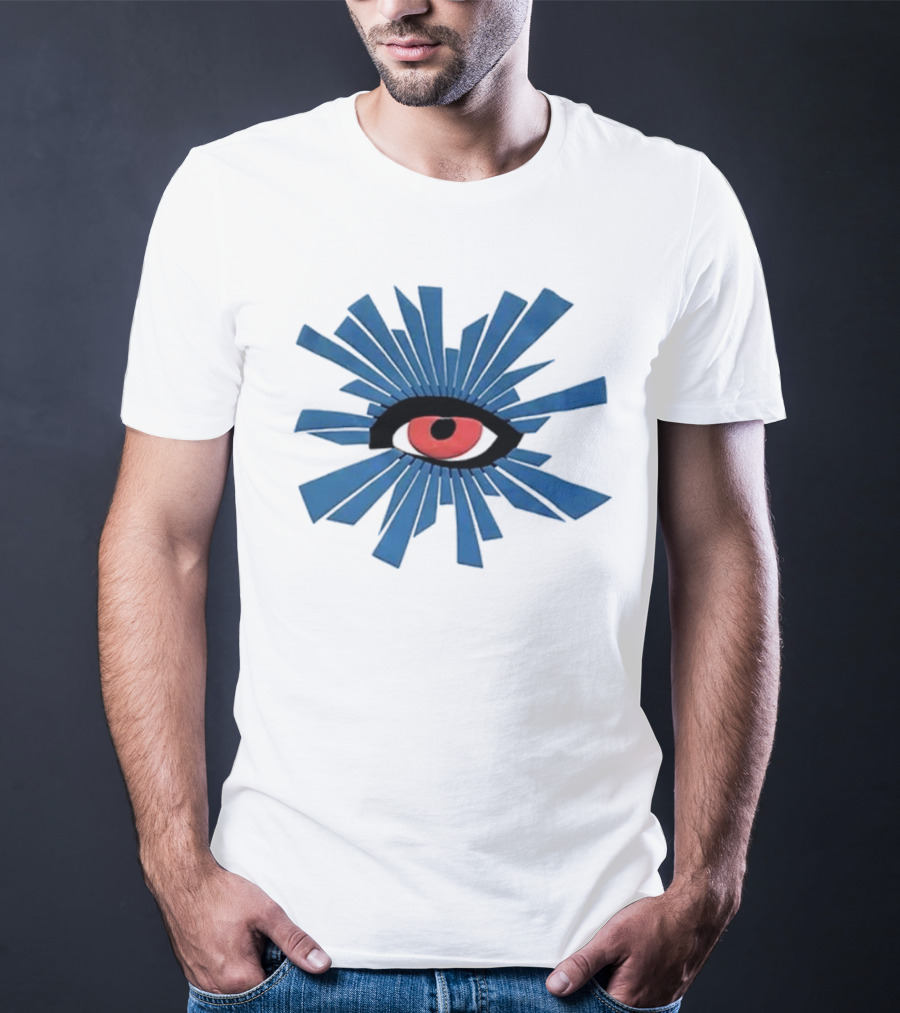House Of Errors Eye Design With Radiant Blue And Red Iconic Elements T-Shirt