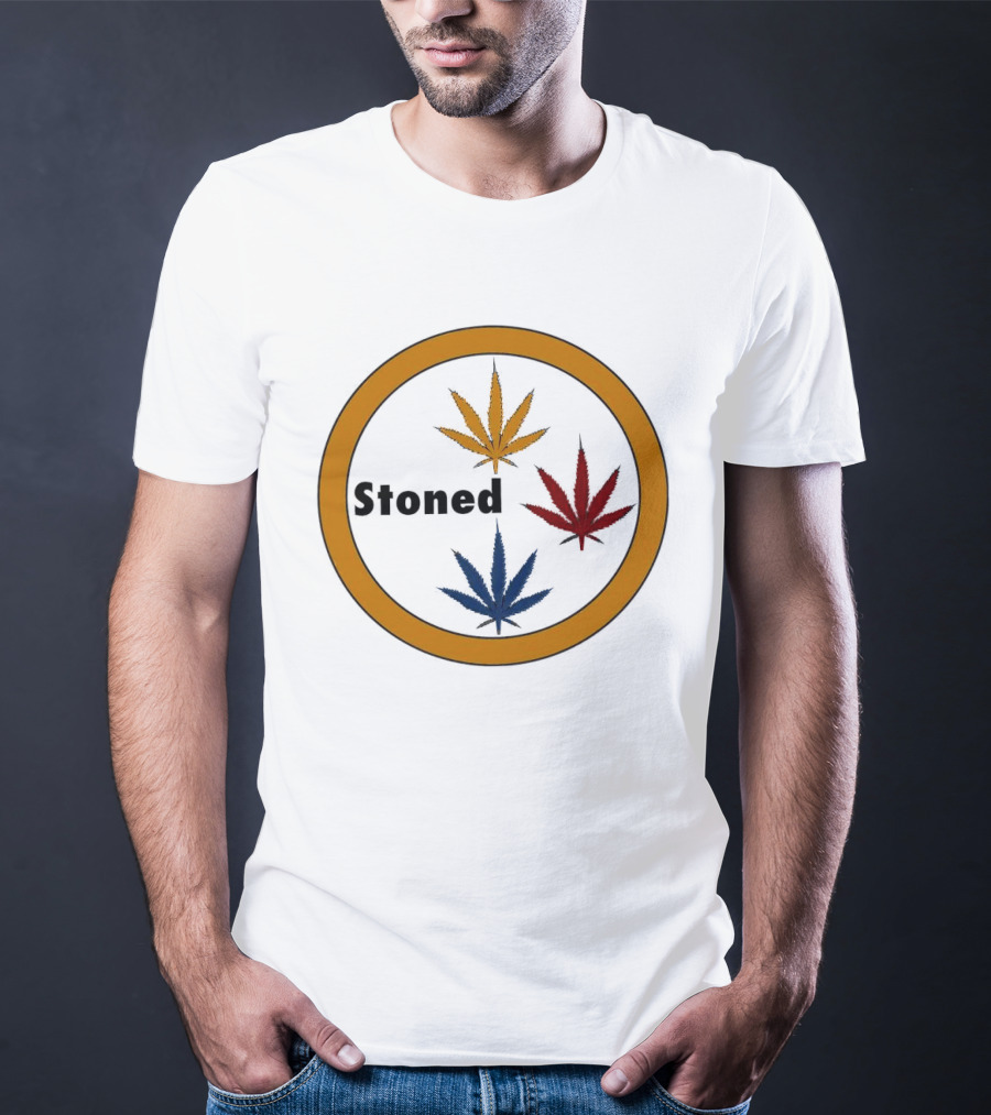 Pittsburgh Steelers Stoned Marijuana Leaf T-Shirt