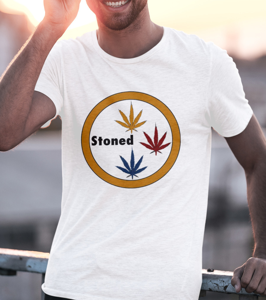 Pittsburgh Steelers Stoned Marijuana Leaf T-Shirt