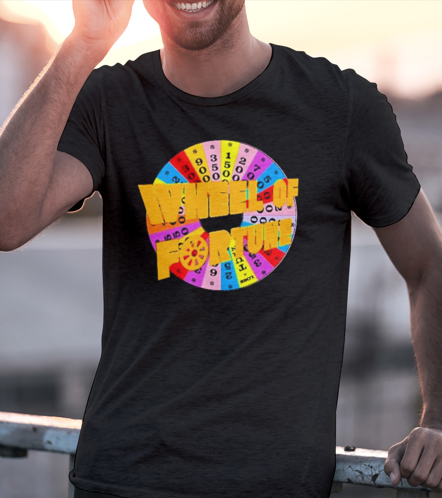 Wheel Of Fortune Classic TV Show Logo Colorful Prize Wheel T-Shirt