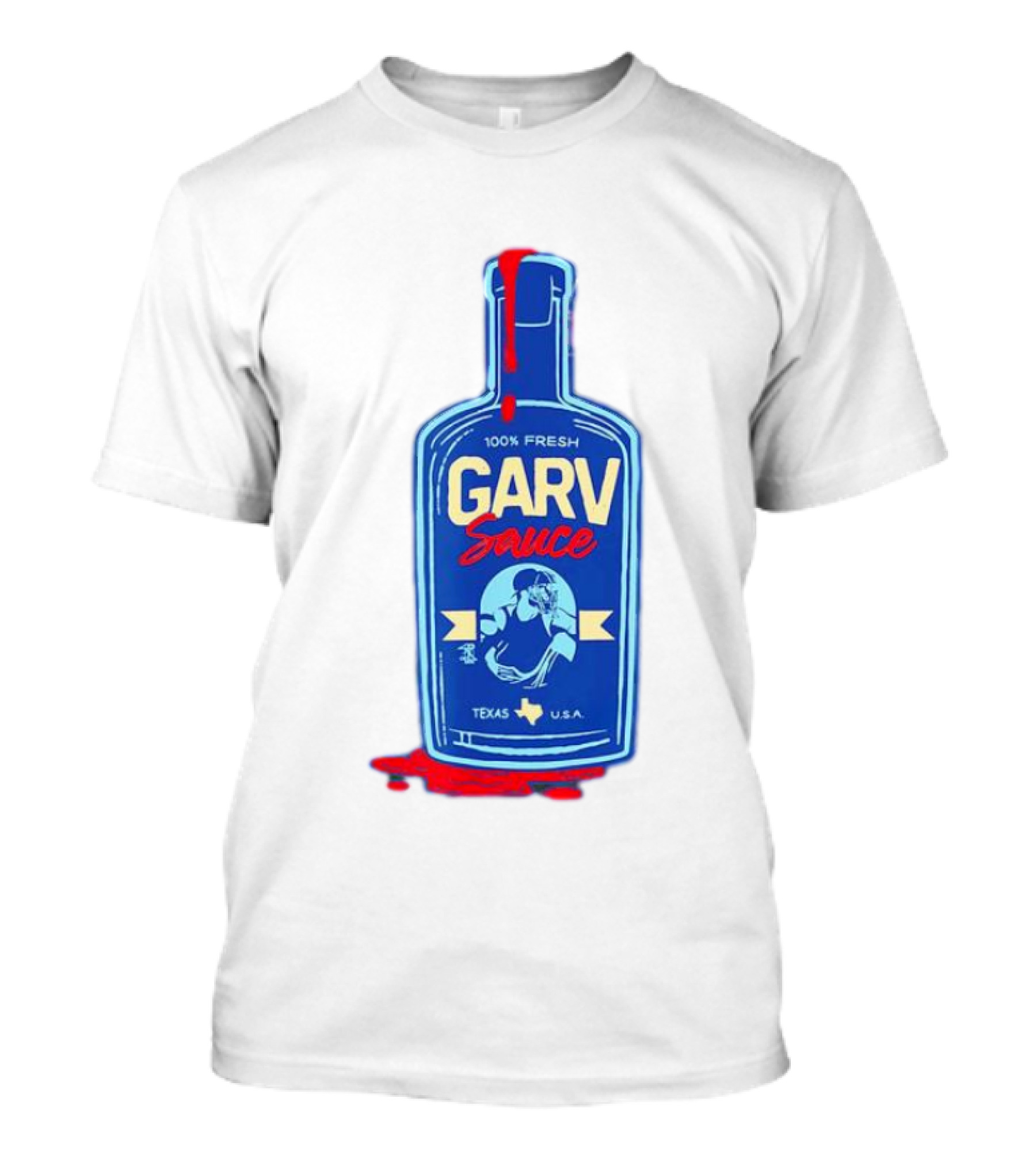 Mitch Garver Garv Sauce Texas Rangers 100% Fresh Texas U.S.A T-Shirt