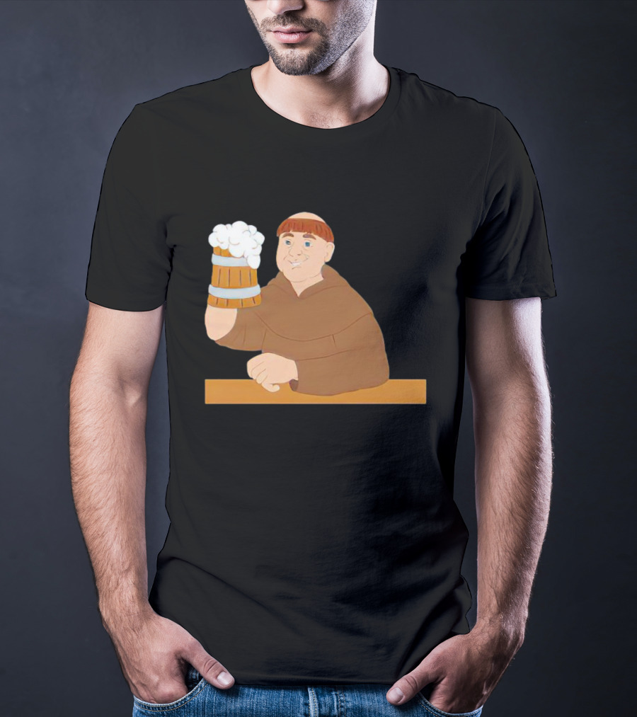 Socktoberfest Monk Raising Beer Mug T-Shirt
