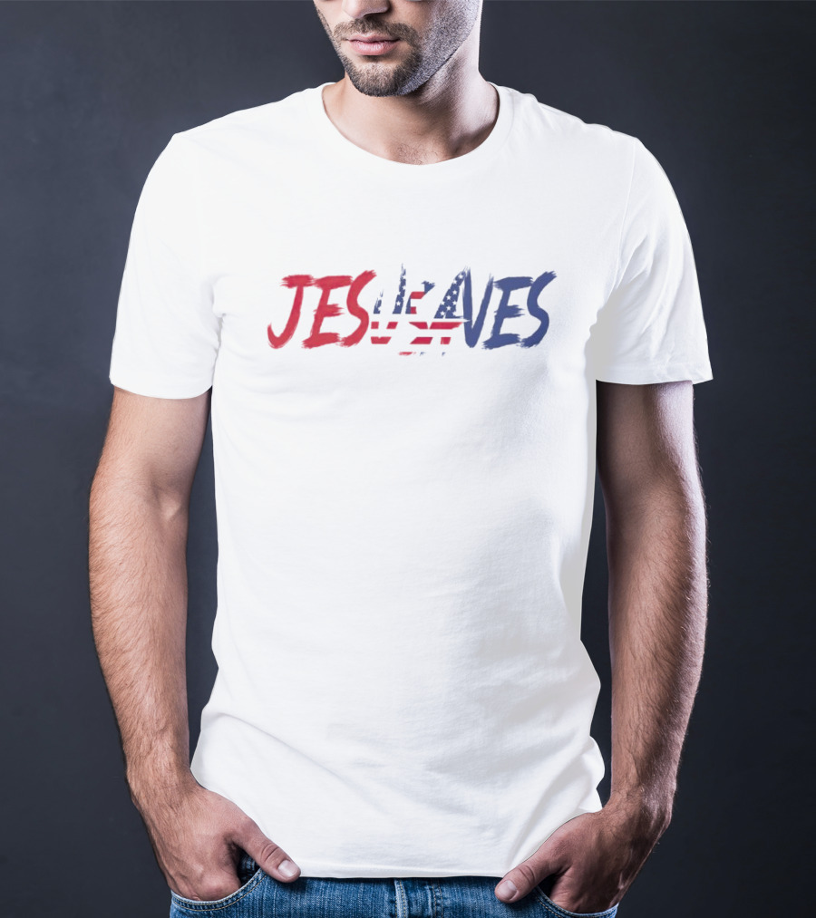 USA Flag Jesus Saves T-Shirt