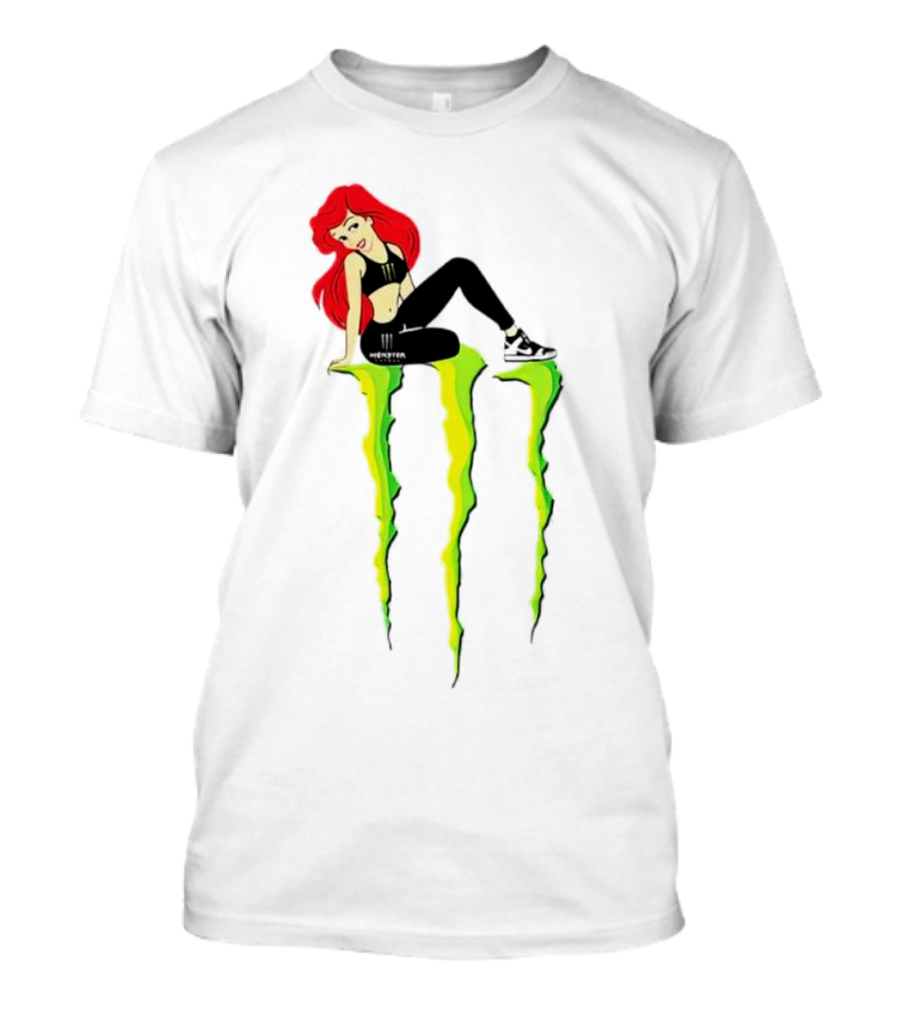 Ariel Monster Energy Logo Crossover T-Shirt