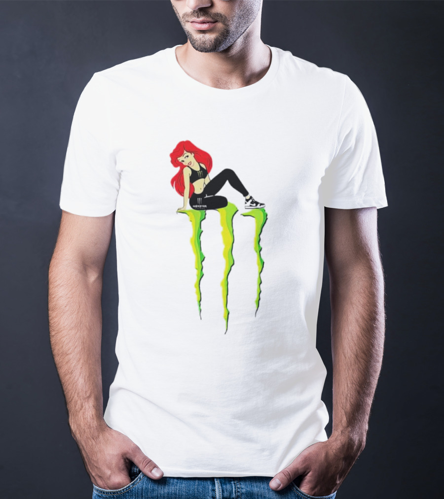 Ariel Monster Energy Logo Crossover T-Shirt