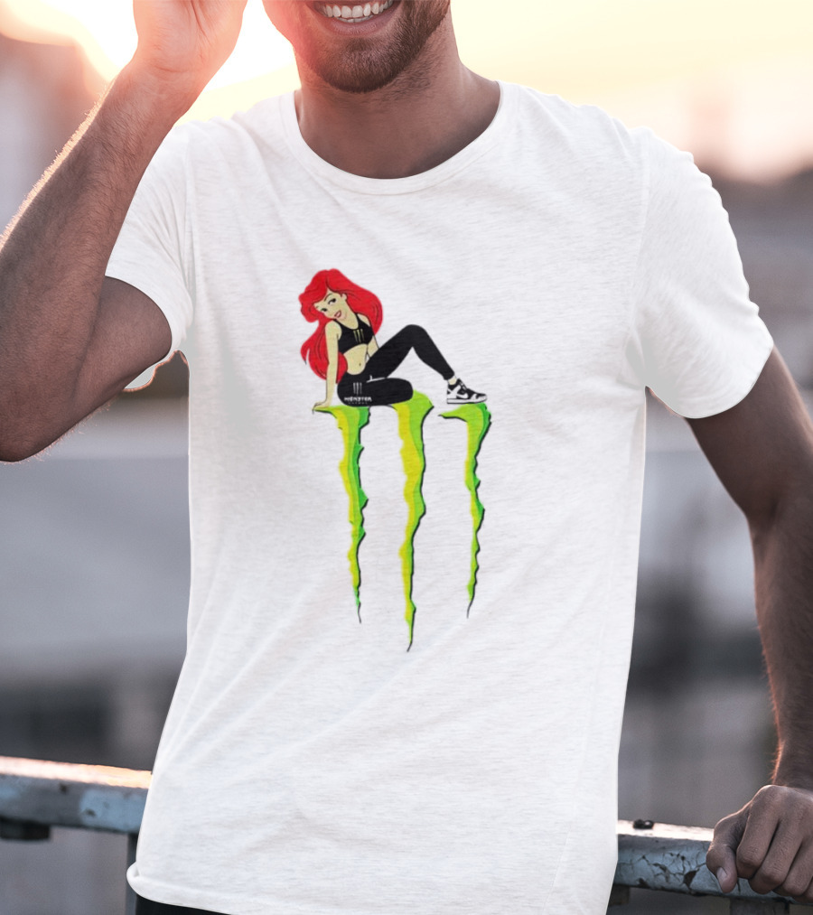Ariel Monster Energy Logo Crossover T-Shirt