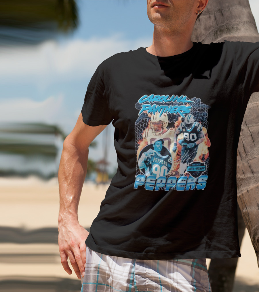 Carolina Panthers Julius Peppers Hall Of Honor 90 T-Shirt
