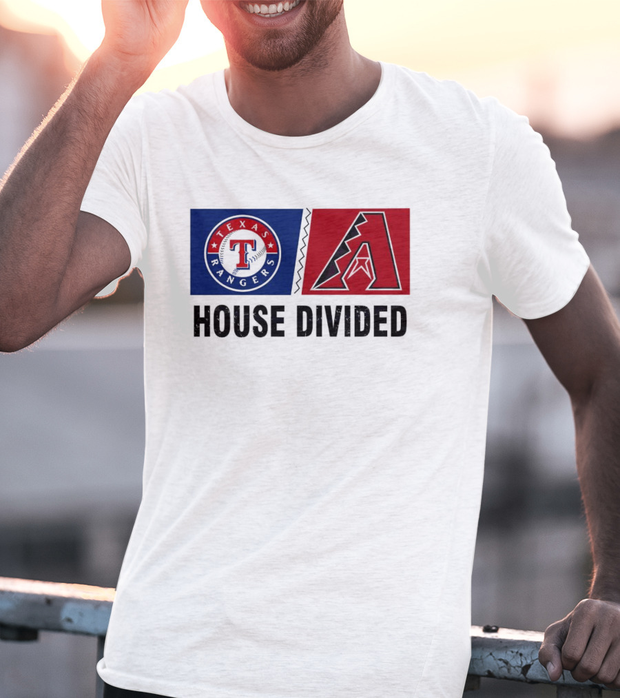 Texas Rangers Arizona Diamondbacks House Divided T-Shirt