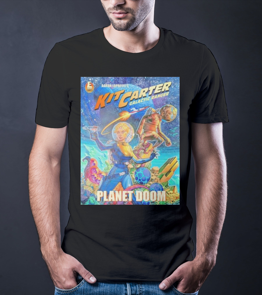 Kit Carter Galactic Ranger Planet Doom Halloween Edition Comic Cover T-Shirt