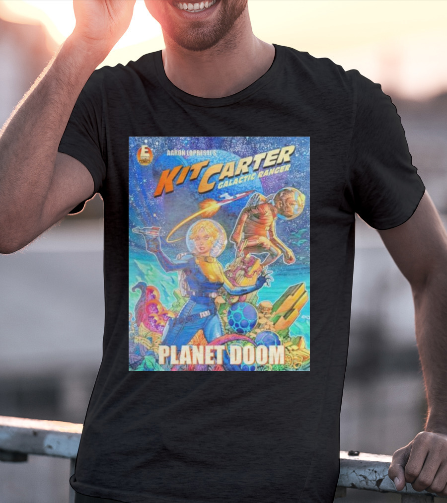 Kit Carter Galactic Ranger Planet Doom Halloween Edition Comic Cover T-Shirt
