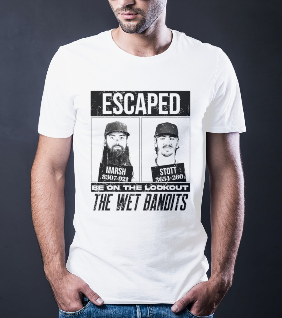 Escaped Be On The Lookout Wet Bandits Marsh Stott T-Shirt