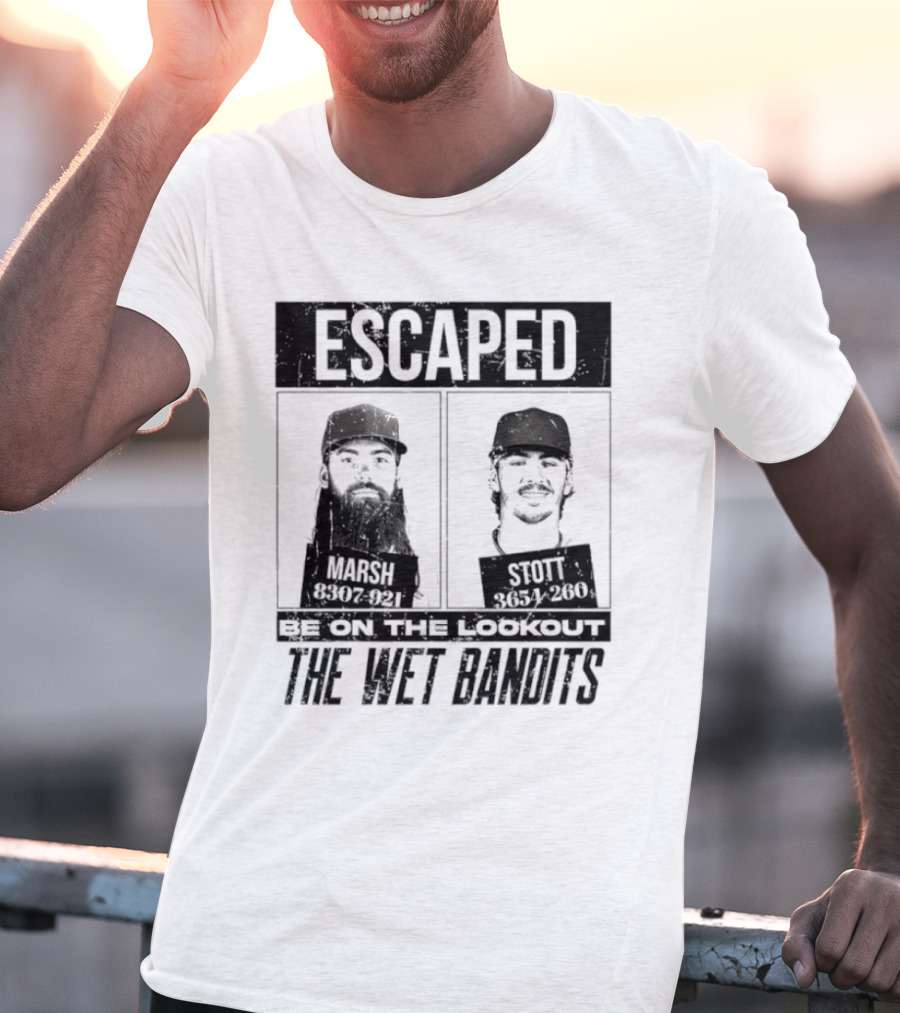 Escaped Be On The Lookout Wet Bandits Marsh Stott T-Shirt