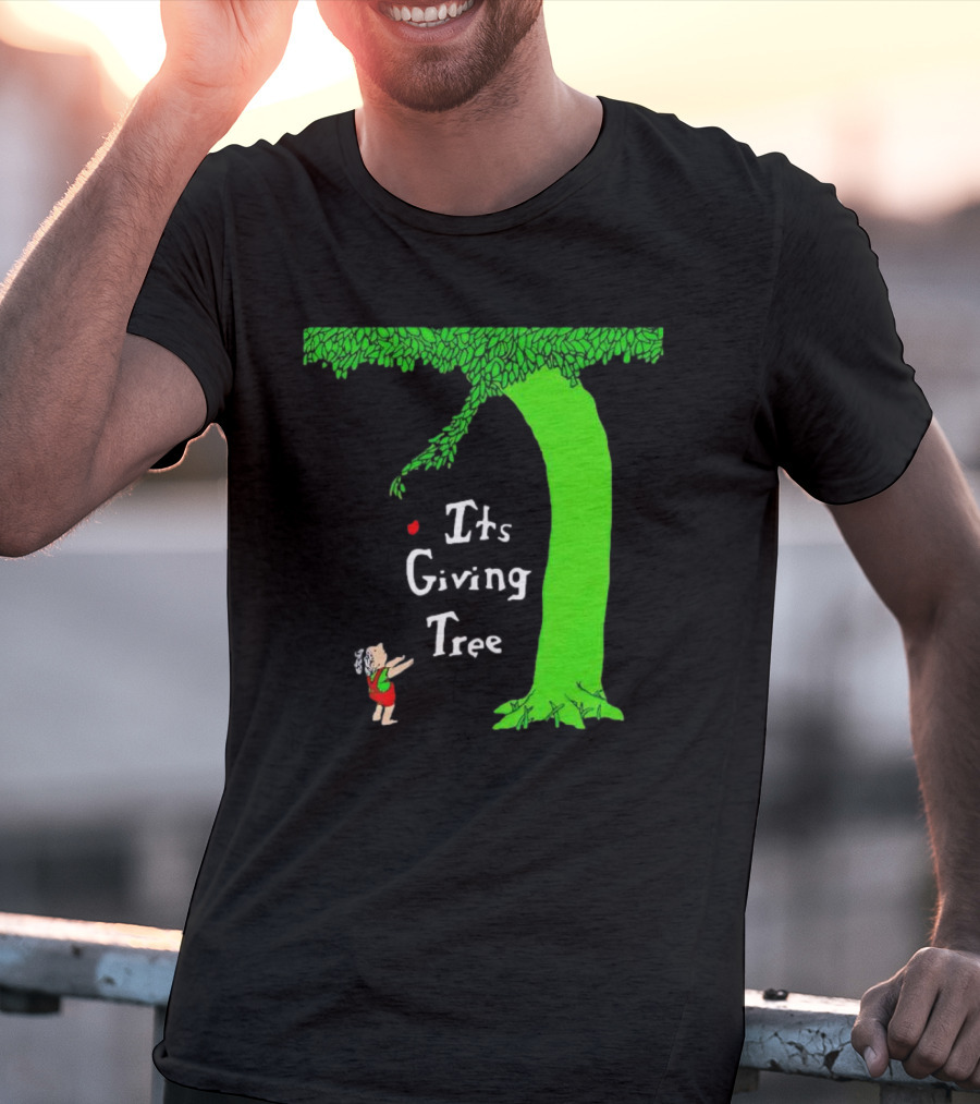 Its Giving Tree With Child And Green Tree T-Shirt