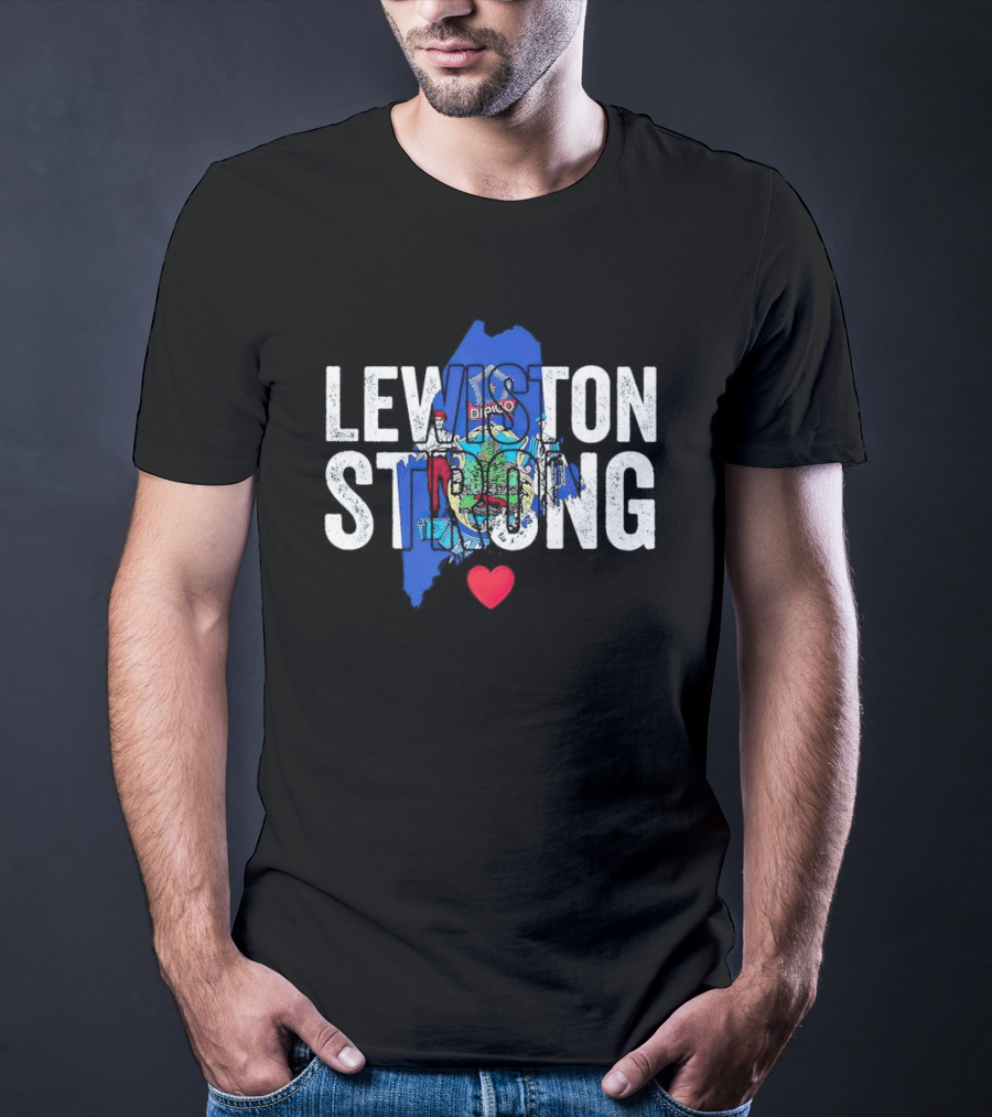 Lewiston Strong Maine Heart T-Shirt