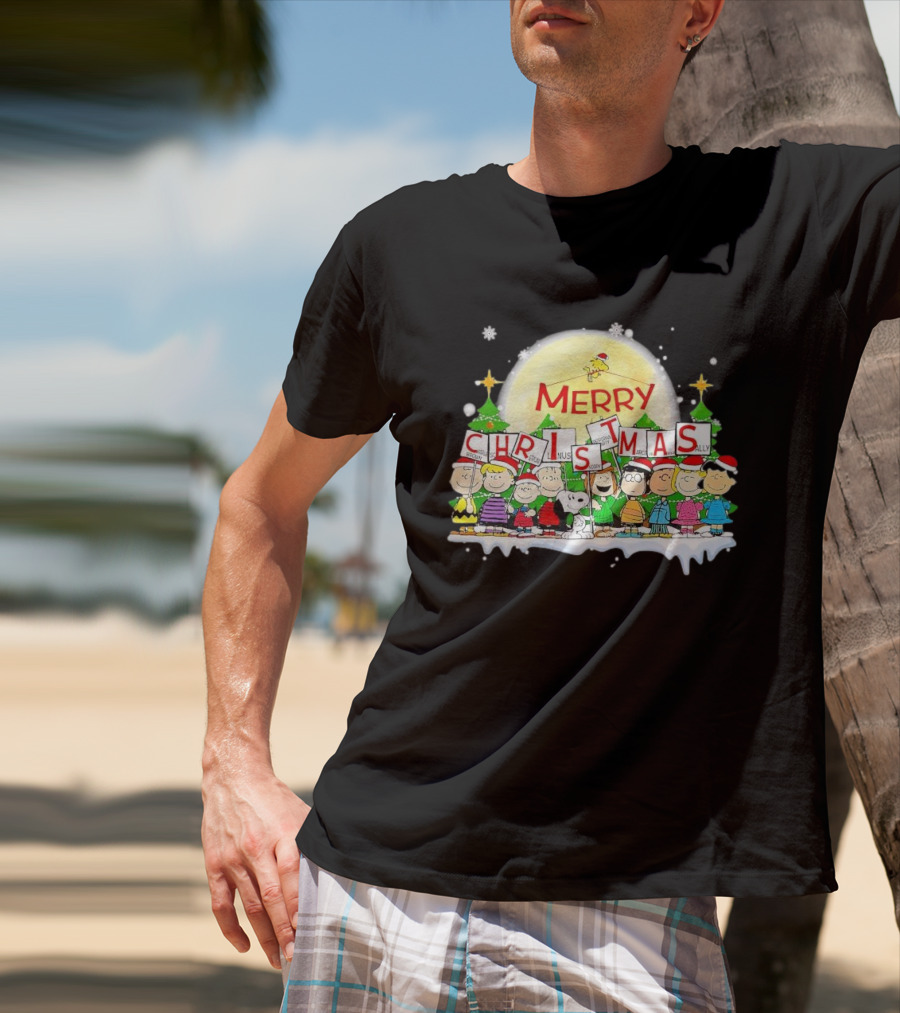 Peanuts Characters Merry Christmas T-Shirt