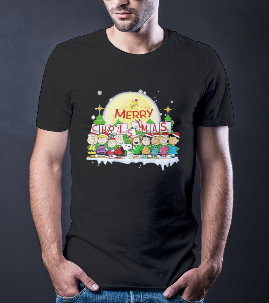 Peanuts Characters Merry Christmas T-Shirt
