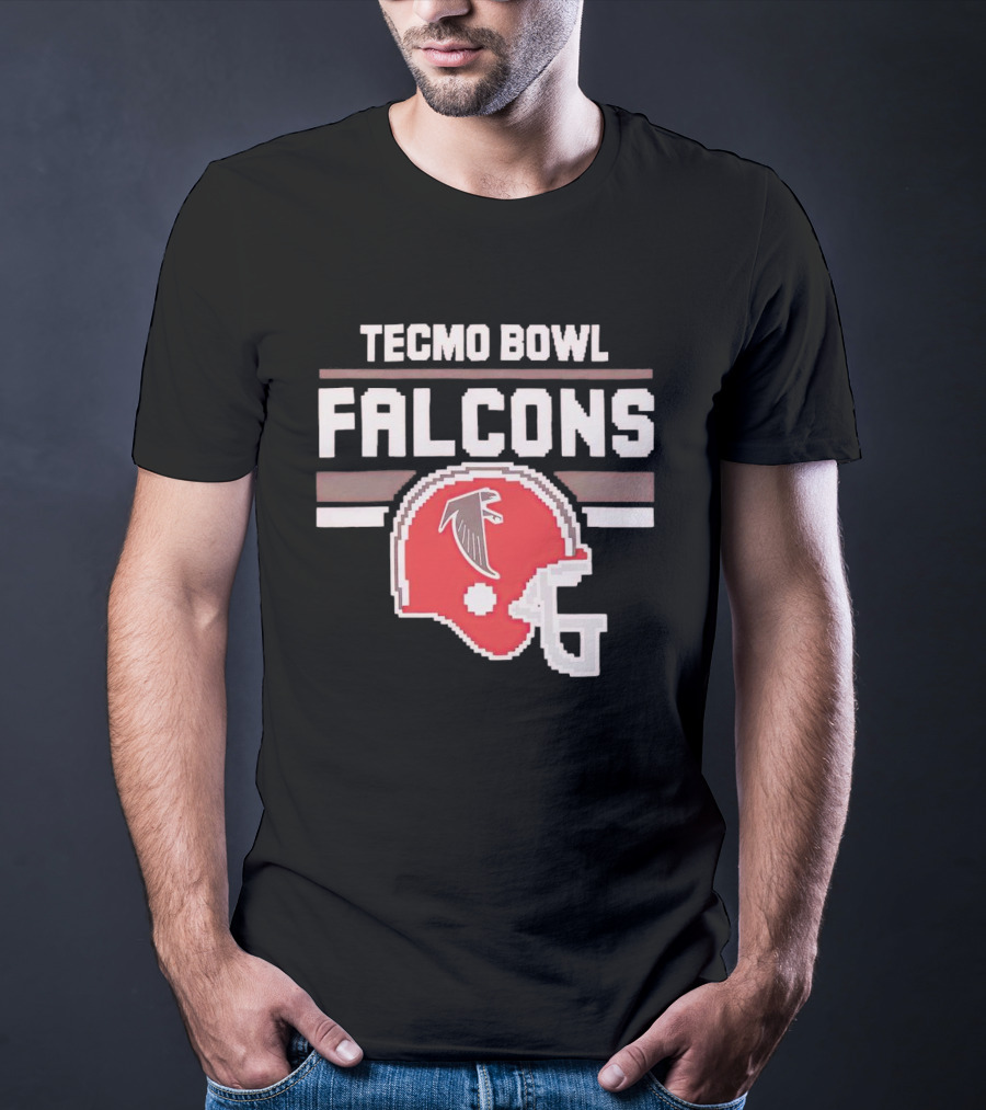 Tecmo Bowl Falcons Helmet Retro Atlanta Football T-Shirt