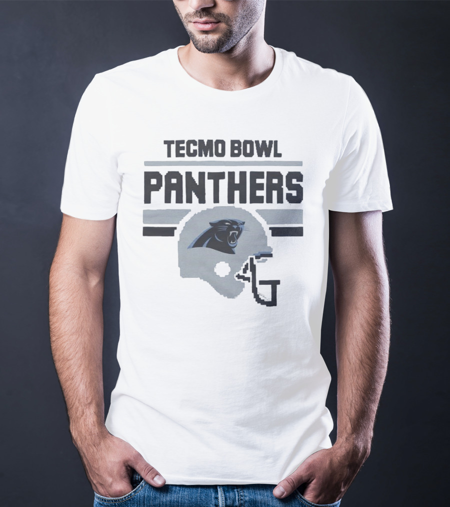 Tecmo Bowl Panthers Carolina Football Helmet T-Shirt