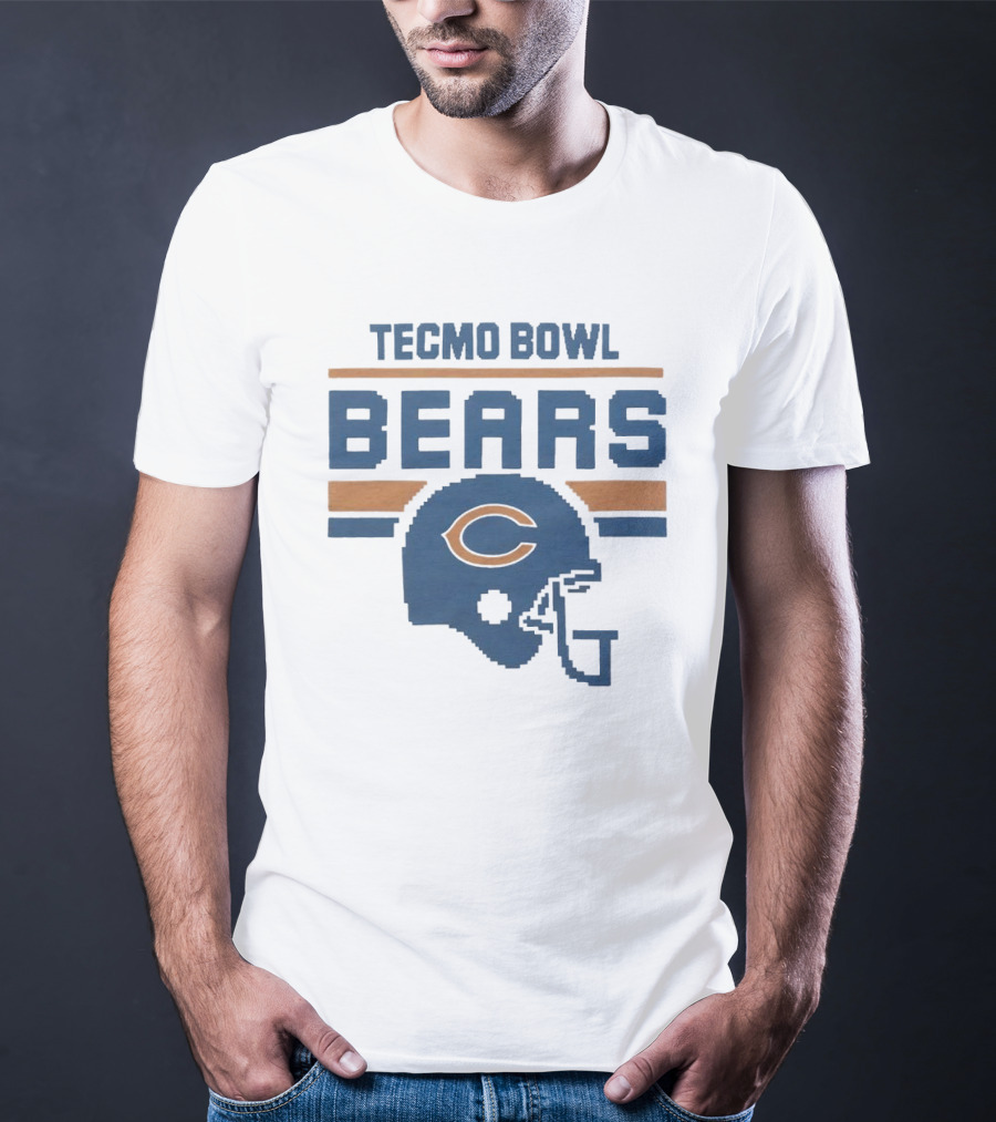 TECMO BOWL CHICAGO BEARS HELMET ICONOGRAPHY RETRO 8-BIT T-Shirt