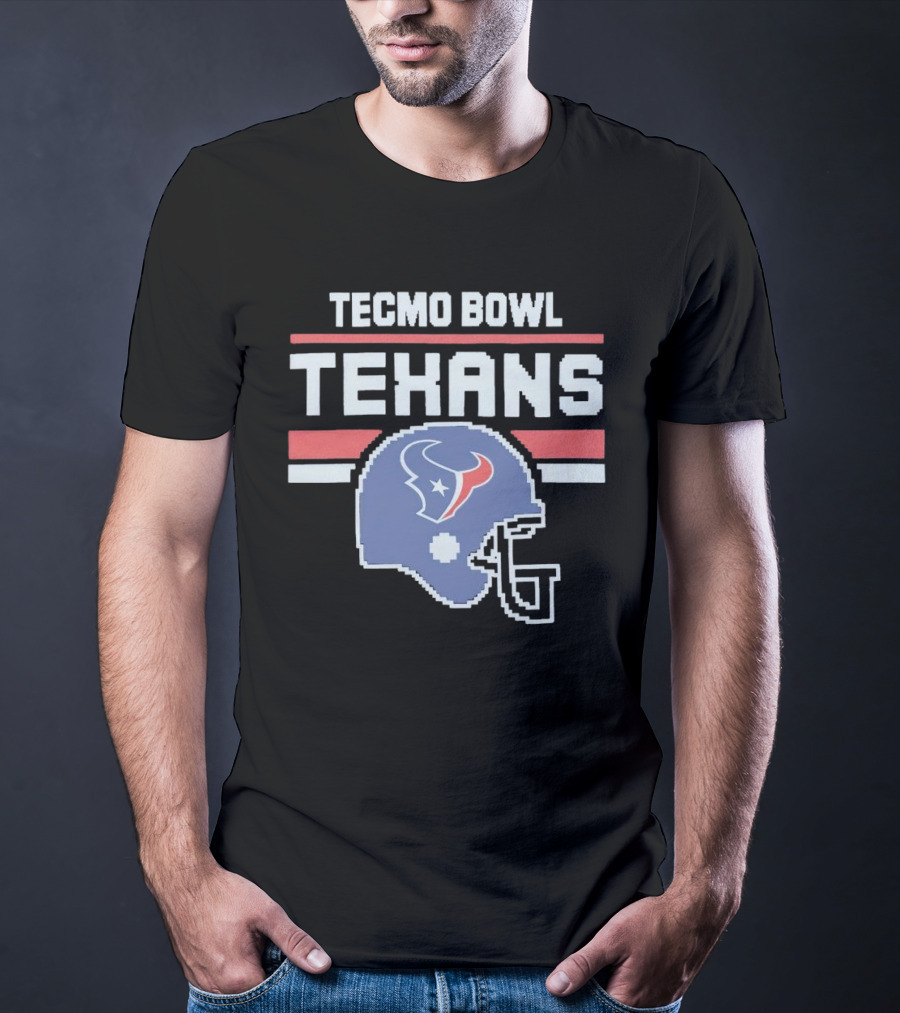 Tecmo Bowl Houston Texans Helmet Retro Video Game T-Shirt
