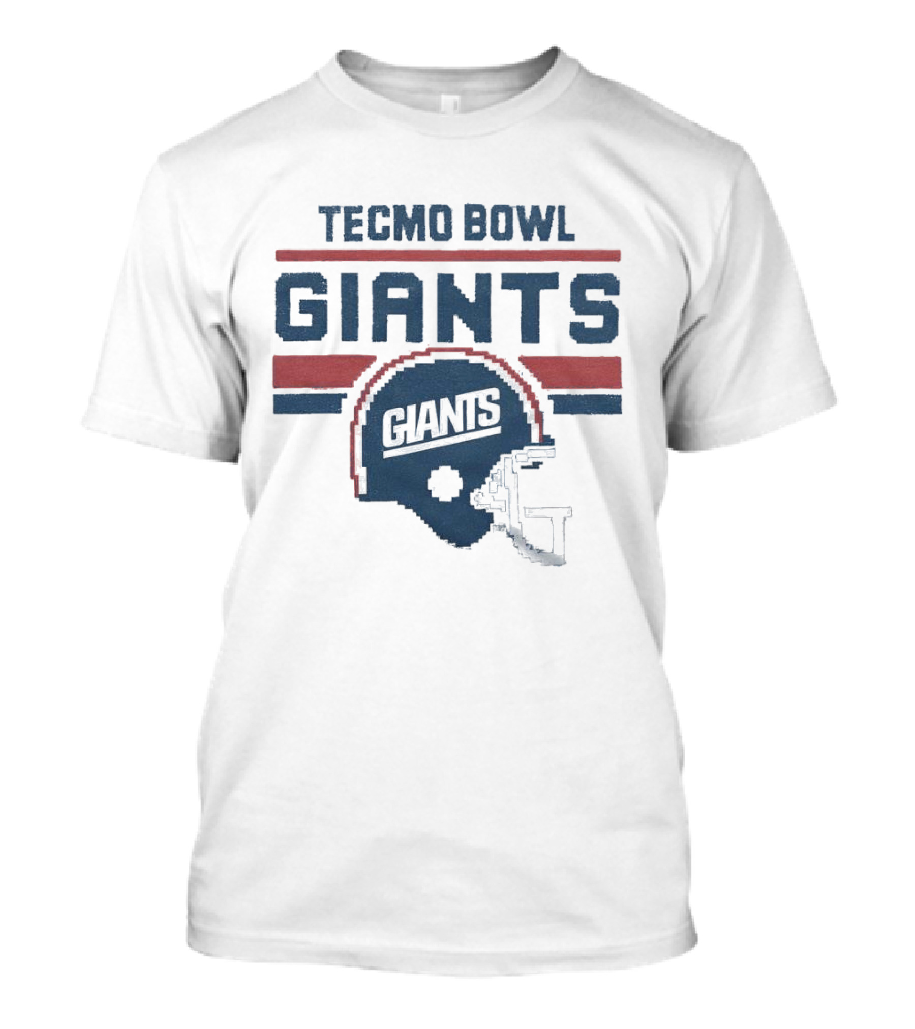 Tecmo Bowl Giants Helmet Retro Pixel T-Shirt