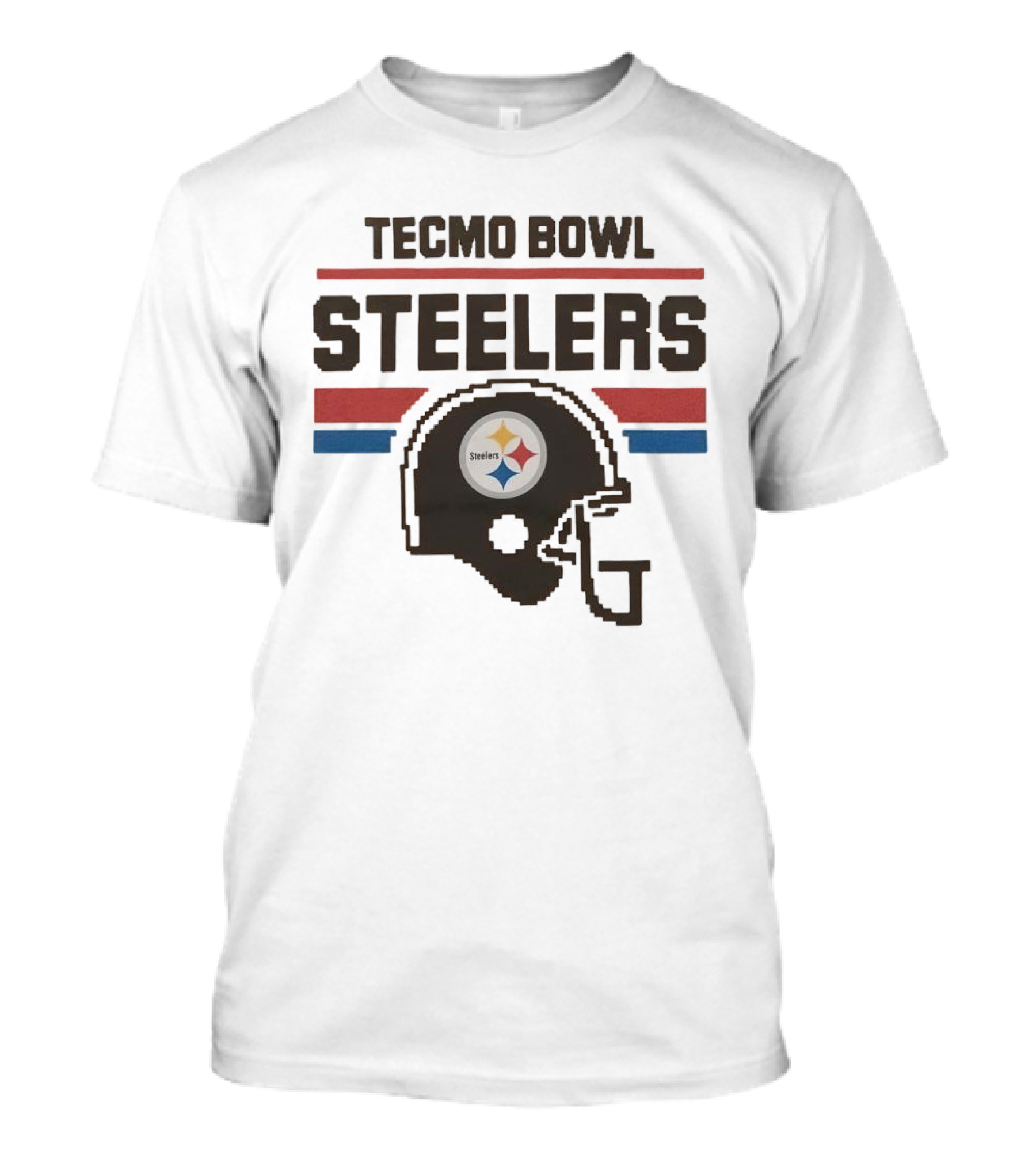 Tecmo Bowl Steelers Pittsburgh Logo Helmet T-Shirt