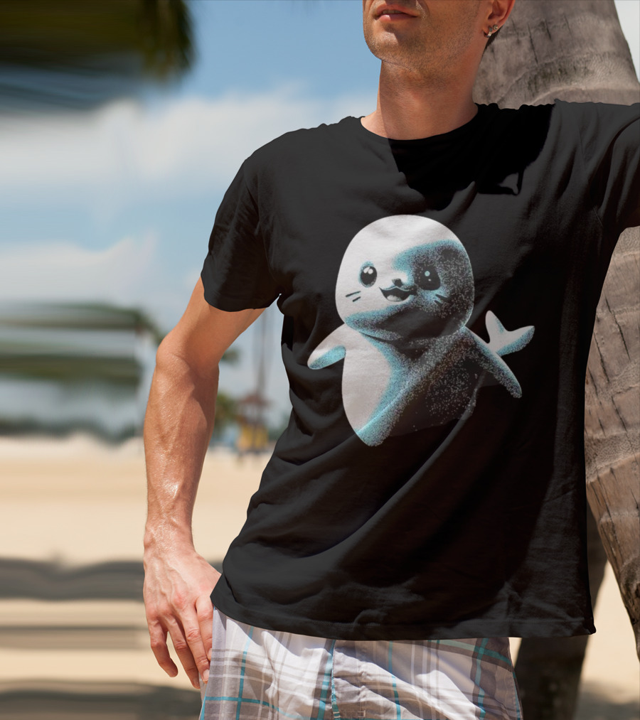 Distressed Spectre Sappy Seals Cute Sea Animal T-Shirt